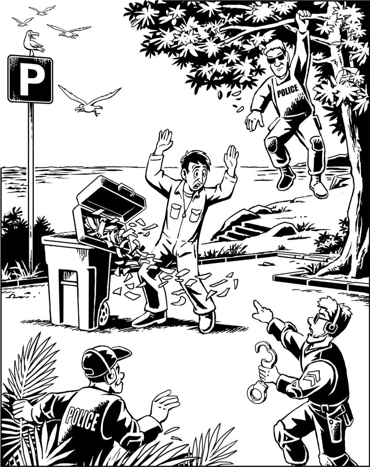 Die drei ??? Kids - Illustration von Harald Juch