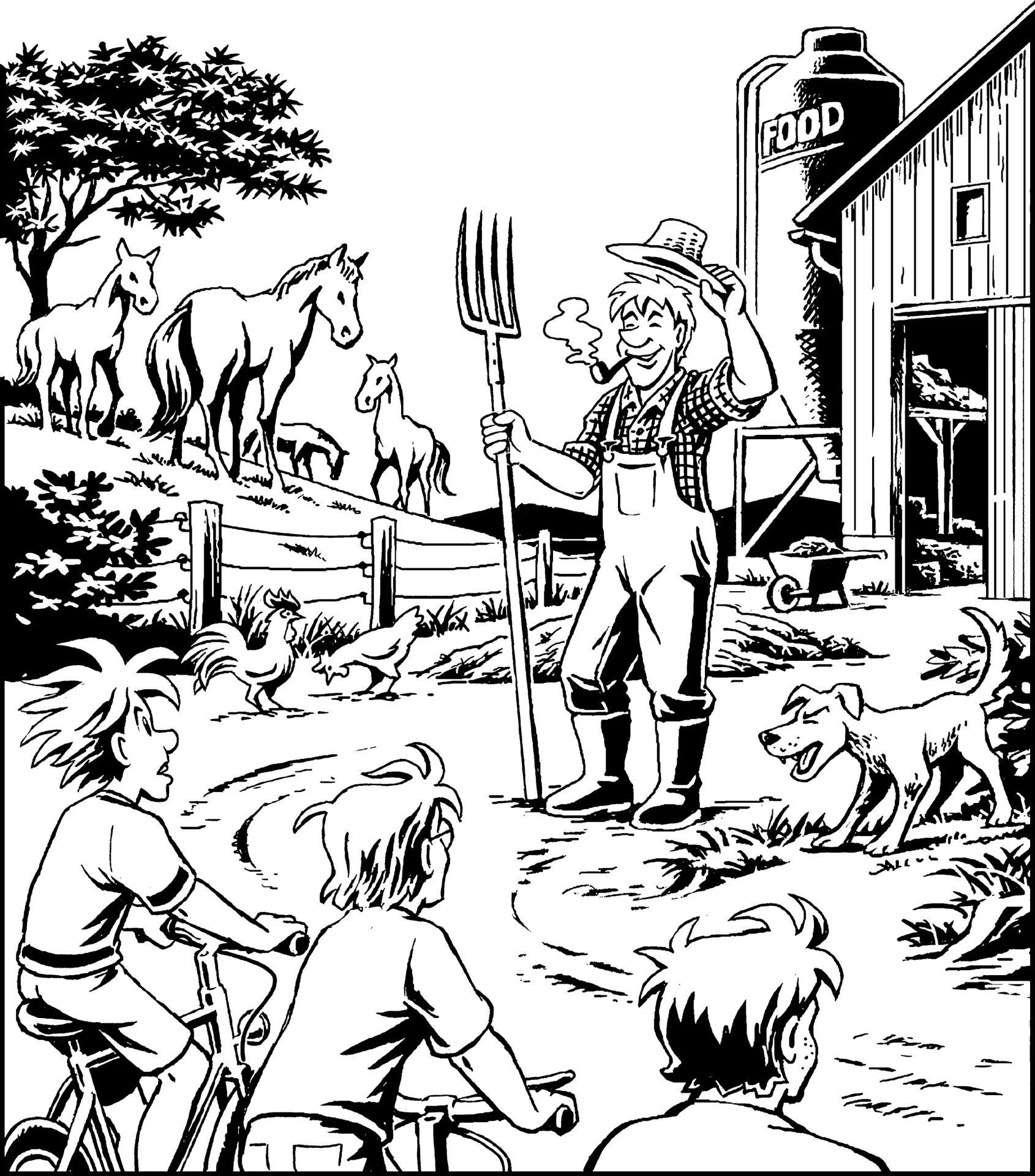 Die Spur der Pferdeäpfel führt zu einer Farm. Der Farmer hat eine Ferienwohnung und erzählt von einem Gast, der selten da ist.